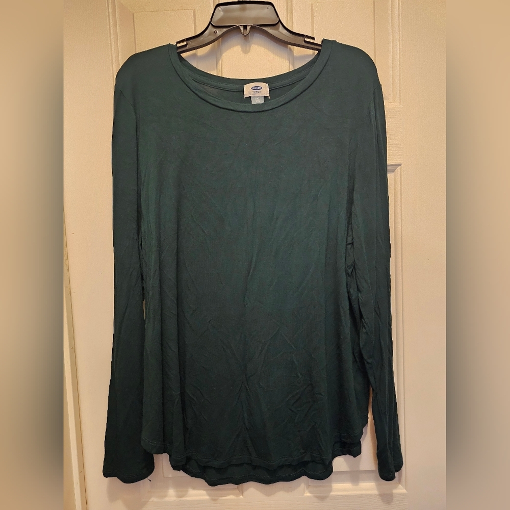Old Navy Green Luxe Long-Sleeved Tee - XXL